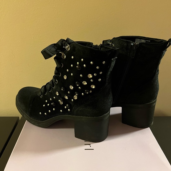 Madden Girl Vera Beaded Combat Boot - Picture 3 of 5